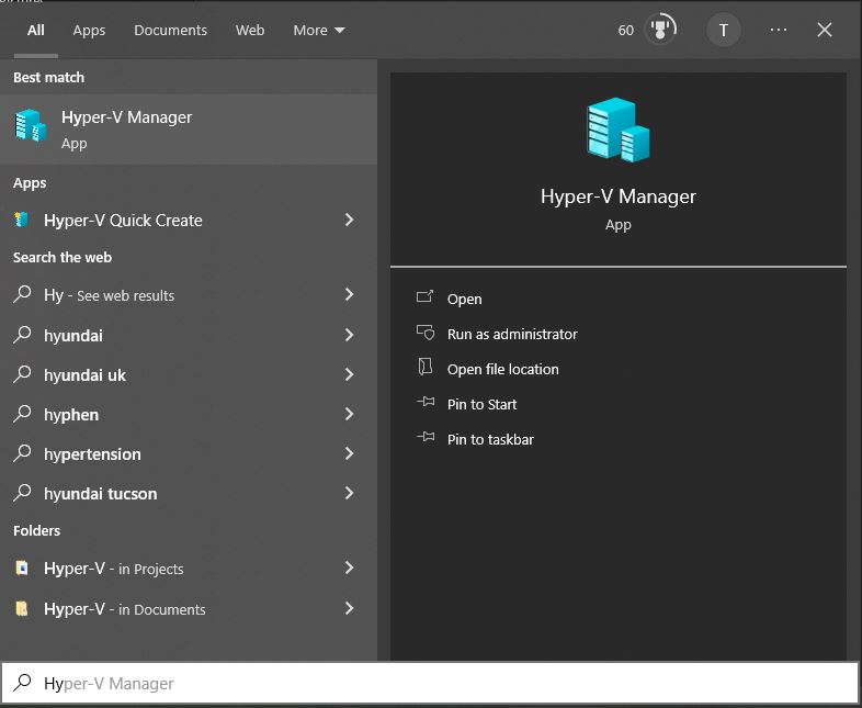 Hyper-V manager