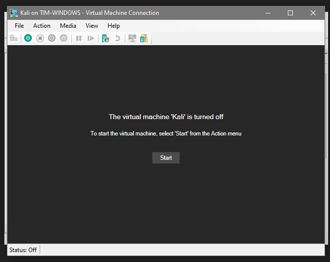 Hyper-V manager New Virtual Machine Wizard