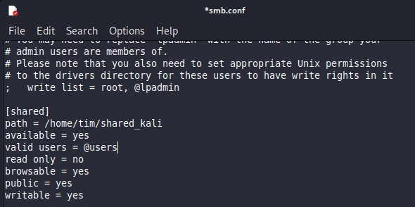Linux to windows network share with samba