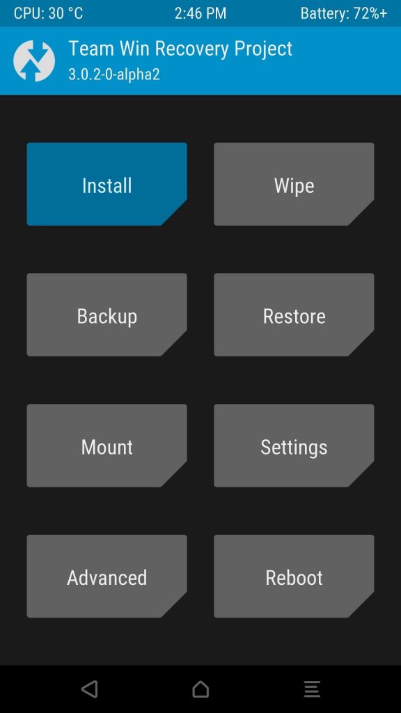 A screenshot of a phone
TWRP