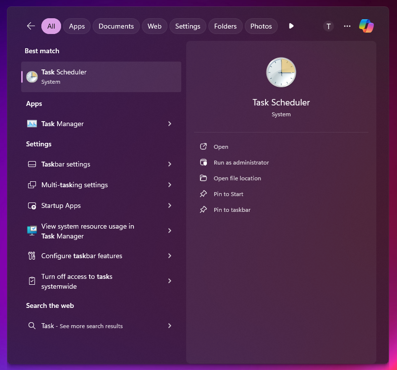 Task Scheduler Microsoft Windows