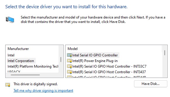 Windows Drivers Device Manager